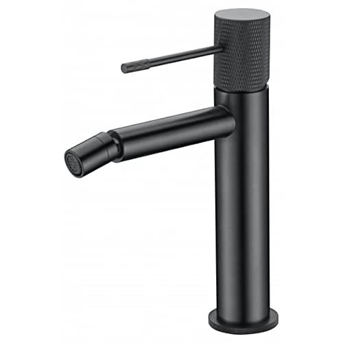 IMEX bateria bidetowa, Bateria łazienkowa WC, zimna/ciepła - Seria LINE Kolor Ciemny Szary Satynowy - Black Gun Metal - BDD038-2BGM