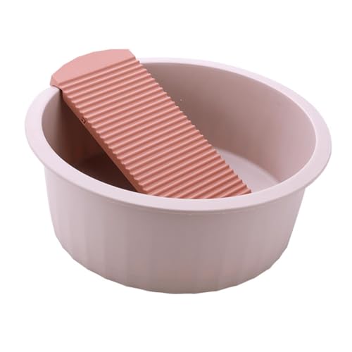 CHICAMPERA 加厚洗顔ベビーバス 携帯用搓衣盆 手洗いボード付き 多機能キャンプ洗面器 衣類洗濯やアウトドア洗浄に コンパクト収納可能