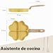 Imagen de RIOVARM Antiadherente Sartenes para tortilla Inducción Sartén para huevos 4 agujeros En forma de corazón Sartén tortilla Granito Sartenes pequeñas sin PFOA Saludable Tortita Sarten para el desayuno