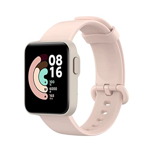 Image of YODI Soft Silicone With Metal Buckal Classic Strap Bands for Redmi Watch 2 Lite /Redmi GPS Smart Watch Only, Comfort and Flexible Straps for Men Women and Kids (Pink)
