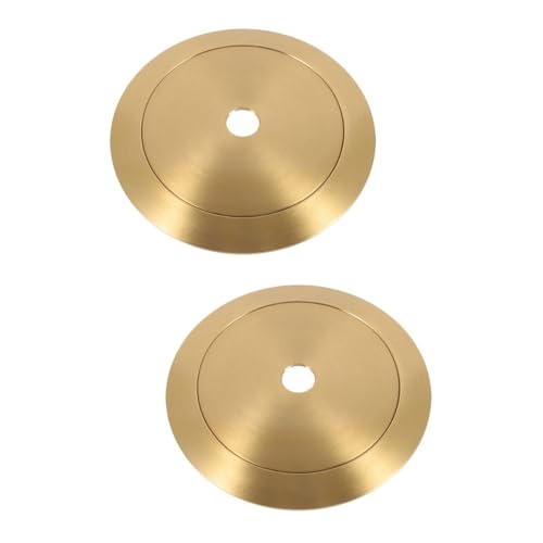ULDIGI 2 Sets Brass Lamp Shade Collar Ring Golden Ring for Base Lamp Collar Rings for Light Fixtures Lamp Shade Adapter