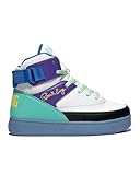 PATRICK EWING ATHLETICS Kids Grade-School 33 HI ORION Basketball Shoes – White/Purple, Retro Hybrid Design; Size 7