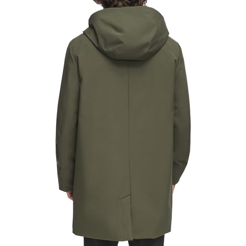 Image of DKNY Men's Water Resistant Hooded Logo Parka Jacket