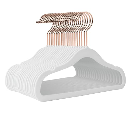 Image of Ulimart Kids Hangers - 14 Inch, 50 Pack, White, Plastic, Ideal for Everyday Use, Baby Hangers, Durable Infant/Toddler Hangers