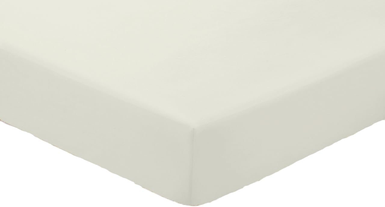 Amigozone Extra Deep 16″(40cm) Non Iron Percale Pollycotton Fitted Sheets (Double, Cream)