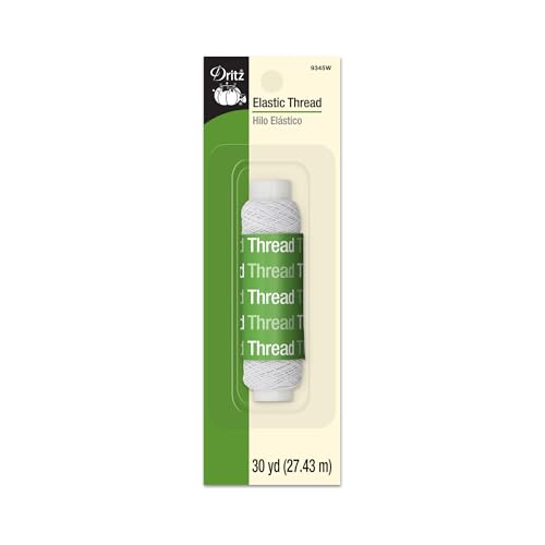 Dritz 30 Yards Elastic Sewing Thread White