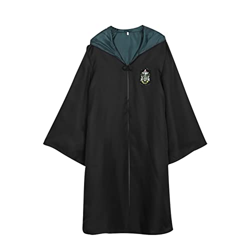 EHOTER Manteau Harry Potter Costume de Cosplay de Magicien Toge de Harry Potter Déguisement de Carnaval de Magicien Costume d'halloween Robe Magique de Poudlard Serpentard (M)