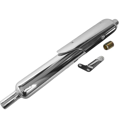 Image of Original Stock Silencer With Jaali For Royal Enfield Classic 350-500cc, Standard 350-500cc, Electra BS3 /BS4, Look and Sounding Same as Stock Silencer (CHROME, BS3 /4)