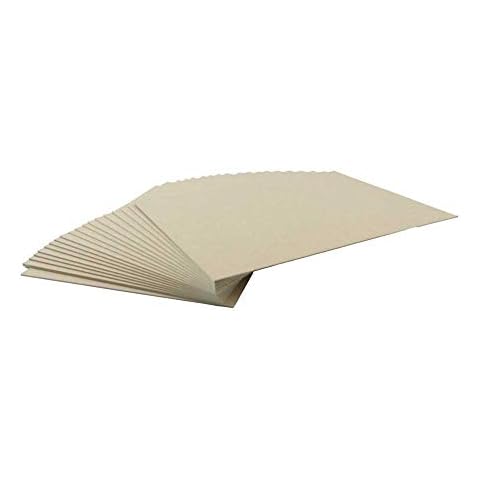 House of Card & Paper Grey Kraft Board 1500micron 945gsm A4 Size 50 Sheets per Pack, HCP473 Cover