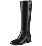 Amazon.com | ITOZER Wide Calf Knee High Boots For Women Chunky