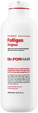 Dr.FORHAIR Folligen Original Anti-Thinning Biotin Shampoo (16.9 oz) Hair Regrowth & Thickening Anti Hair Loss & Thinning Increase Growth Volume Strength Treatment Root Enhancer (No Parabens, Silicone, Sulfates)