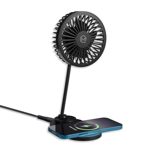 Image of Mobilla MCharge Aero | 15W Wireless Charger with Built-In Fan | Adjustable Fan Speed | F - Black