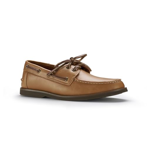 Image of Ferro Aldo Mens Daven Classic Boat Shoes | Premium Deck Loafers | MFA19758 | in Acorn Brown, Size 11