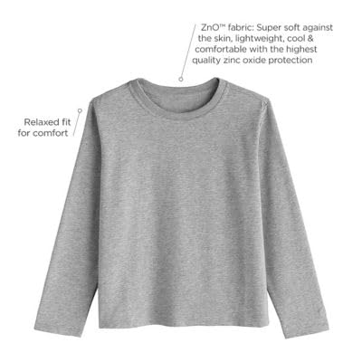 Toddlers' Long Sleeve T-Shirt - UPF 50+ Sun Protection - Coco Plum in White/Navy Stripe - Thumbnail 6