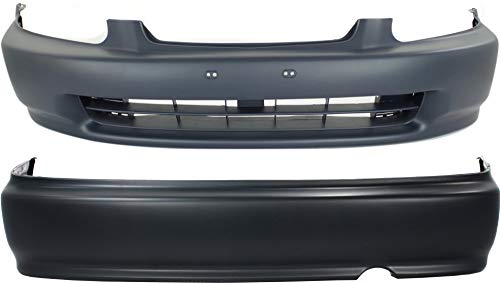 Garage-Pro Bumper Cover SET Compatible with Honda Civic 1996-1998 Primed Front and Rear