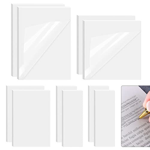 500 Blätter Transparente Haftnotizen, ProChosen Clear Sticky Notes Vier Größen Haftnotizen Transparent Selbstklebendes Haftnotiz Durchsichtig Wasserdicht Haftnotizen Set für Schule, Büro, Hause Cover