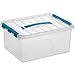 Produktbild Sunware Q-Line Box - 15 Liter - 400 x 300 x 180mm - transparent/blau