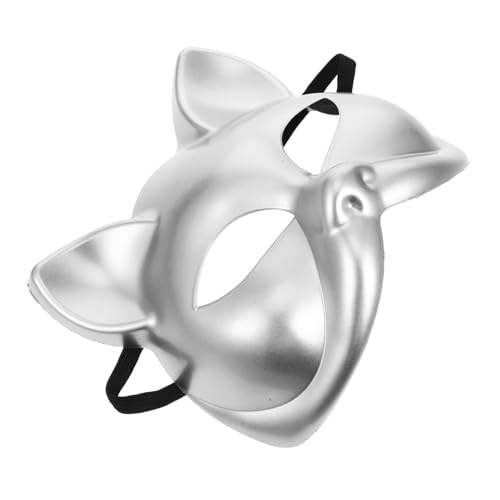 MUCKLILY DIY Cat Masks for Halloween Blank Plastic Half Face Masks for Lightweight and for Masquerade Parties and Events