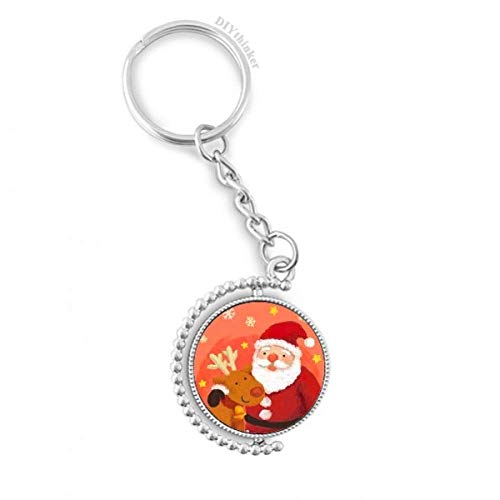 Llavero de Navidad giratorio ideal para colgar en mochilas y bolsos
