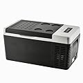 EKOJUCE 12 Volt 19QT(18L) Portable Car Refrigerator, Car Cooler -4?~60?, Electric Compressor Cooler 12/24V DC & 110-240V AC, Car Fridge for RV Camping, RV, Truck, Travel, Outdoor, Black