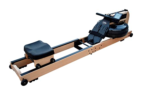 Holz Wasser-Rudergerät Wood Champion Rower II Ruderzugmaschine mit Water Resistance System klappbar Bluetooth – Bild 3