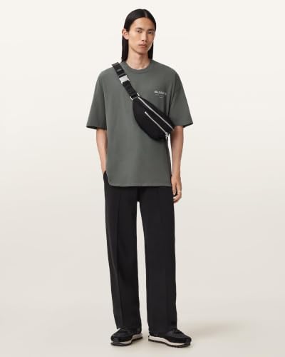 Image of AllSaints Men's Underground Oversized Short Sleeve Crew Neck Shirt