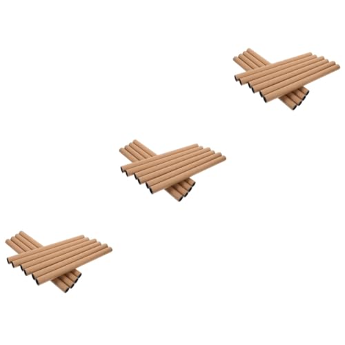 Gogogmee 30 Pcs Mailing Tube Kraft Paper Cardboard Boxes Kraft Push up Tubes Artwork Tube Storage Tube with Lid Map Tube Shipping Cylinders Poster Tube Brown Cardboard Tubes Abs Khaki