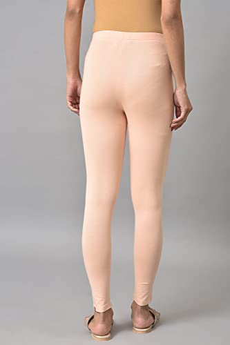 Image of W for Woman Women's Regular Fit High Rise Coral Cotton Jersey Tights