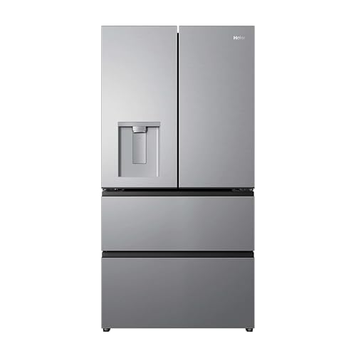 Haier Horizon Collection HFR59F18CWMM - frigorífico multidoor French Door 700L, Clase C, 35 dB, Total No Frost, Inverter, dispensador de agua, ABT antibacterias, Metal Fresh Tech, Inox