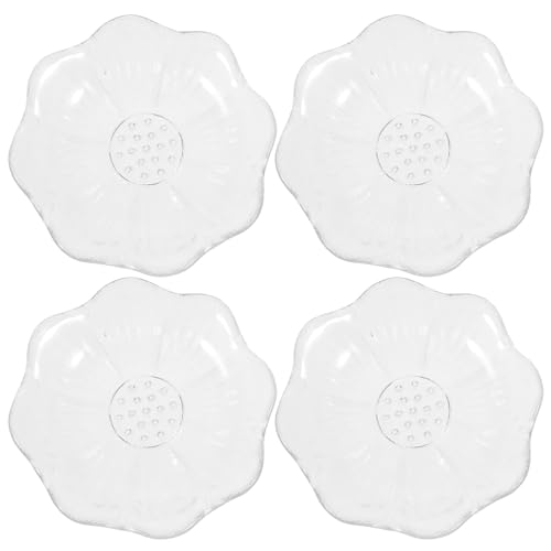 Healeved Sottobicchieri in Vetro Trasparenti 4 Pezzi, Tappetino Isolante per Tazze, Sottobicchiere Decorativo Multiuso per Casa, Sala da tè, Bar e Ristorante