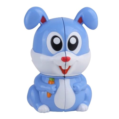 Image of Rubic Cube, Magic Puzzle Cube, Animal Rubix Cube, Animal Rubic, Brain Teaser Puzzle (Blue).