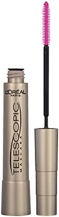 L’Oréal Paris Telescopic Mascara, Eyelash Lengthening Mascara, Unique Non-Clumping Formula, Delivers Intense Length, For Sensitive Eyes, Blackest Black, 8 ml