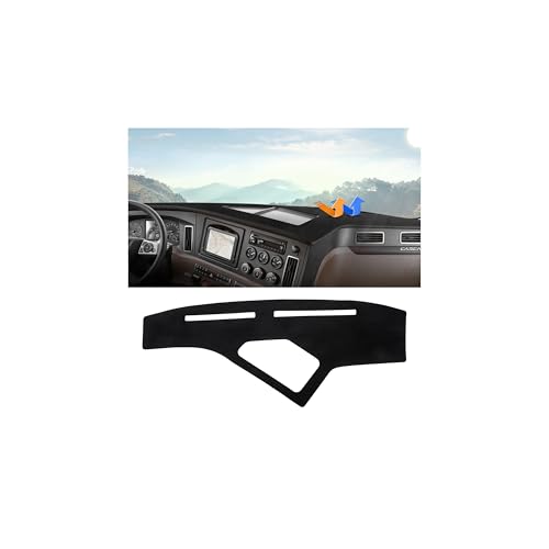 Autorder Dashboard Cover Mat for Freightliner Cascadia 2018-2024 2025 2026 Accessories Dash Cover Upgrade Flannel Dash Mat Sunshade Glare UV Rays Protector