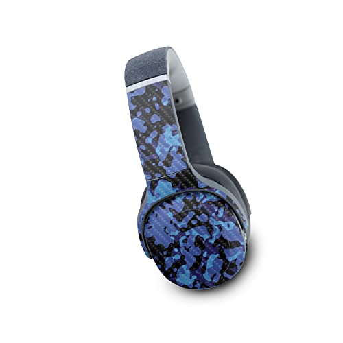 Image of MightySkins Carbon Fiber Skin Compatible with Skullcandy Crusher Evo Wireless - Blue Modern Camo | Protective, Durable Textured Carbon Fiber Finish | Easy to Apply