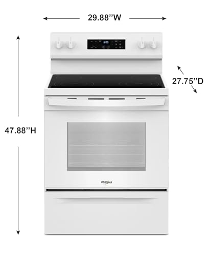 Whirlpool WFES3030RW 30 in. 4 Burner Element Freestanding Electric Range in White - Thumbnail 2