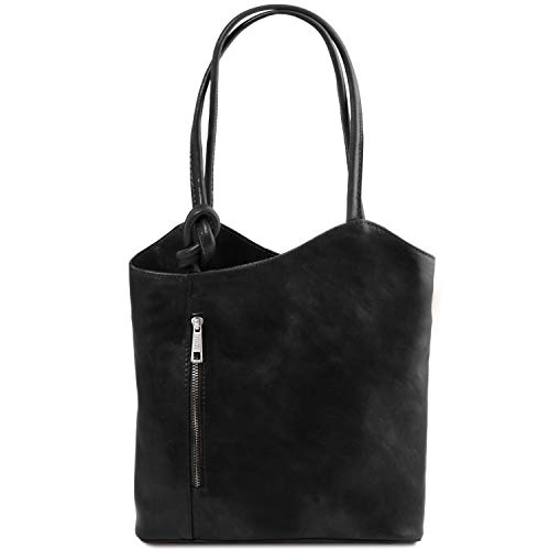 Tuscany Leather Patty Bolso de señora en Piel Convertible en Mochila Negro Cover