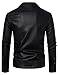 Zbrandy Leather Jacket Men Black Faux Leather Jackets Mens Moto Biker Coat Outwear Windproof XL
