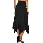 DJT Women's Flowy Handkerchief Hemline Midi Skirt - Image 4