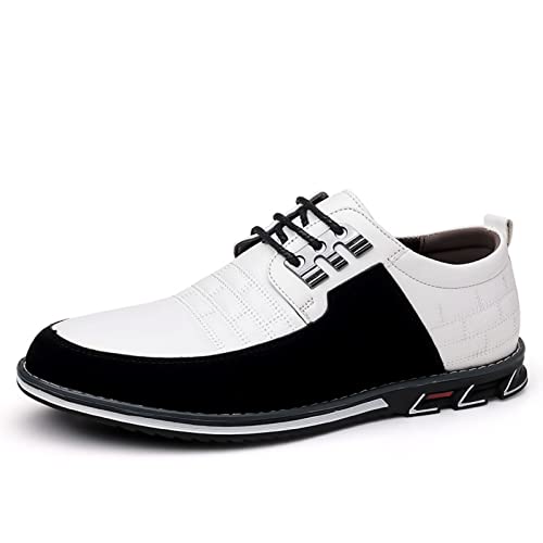 BORAMAX Men's Dress Shoes Lace-up Loafers Leather Oxford Classic Modern Business Driving Comfortable Dress Shoes for Men - Main Image