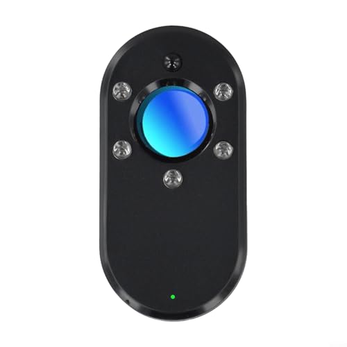 Oniissy Mini detector de cámara portátil con tecnología de escaneo infrarrojo para detección de cámaras y sistema de alarma antiintrusión para el hogar, oficina, hotel, viajes, seguridad (negro)