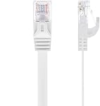 Monoprice Cat6 Câble Ethernet par correspondance - 25 Pieds - Sans tache RJ45, Plat, 550MHz, UTP, Fils de cuivre pur à barres, 30AWG, pour Réseau Internet Modem Routeur Xbox PS3 Cord - Flexboot Series