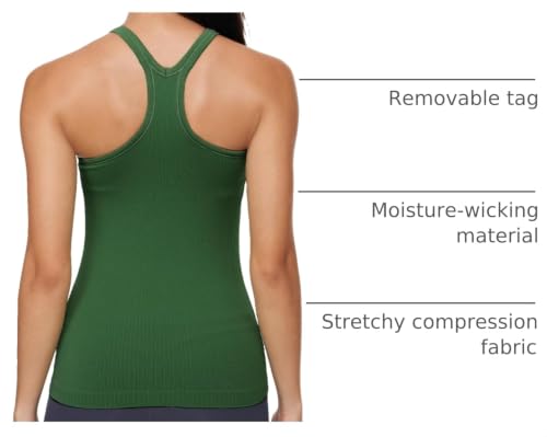 Image of sphinx cat Yoga Racerback Tank Top for Women with Built in Bra,Women's Padded Sports Bra Fitness Workout Running Shirts