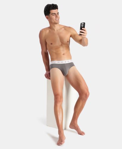 Image of Jockey NY15 Men's Super Combed Cotton Elastane Stretch Solid Brief with Ultrasoft Waistband (Pack of 2)