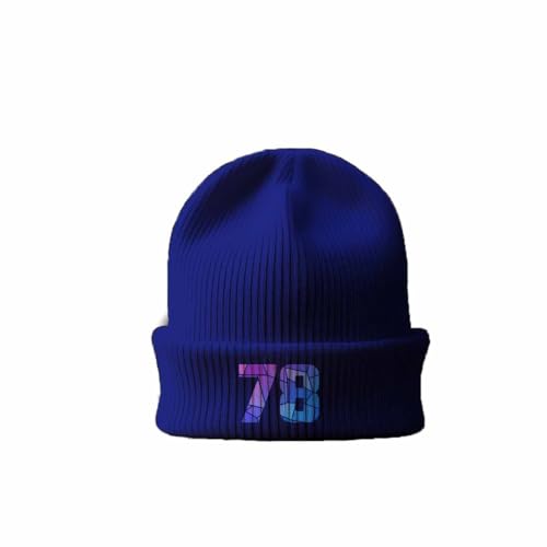Bonnet 78 Number Cuffed Beanie Royal isolant contre le froid