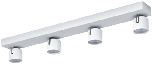 Philips myLiving Star - Barra de cuatro focos de techo, LED integrado, consume 4.5 W, luz blanca cálida, regulable