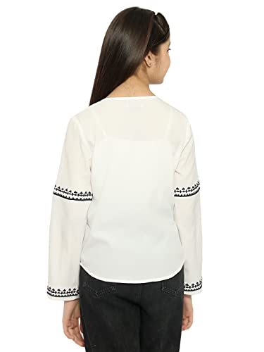 Image of Natilene Girl's Embroidered Regular Fit Blouse