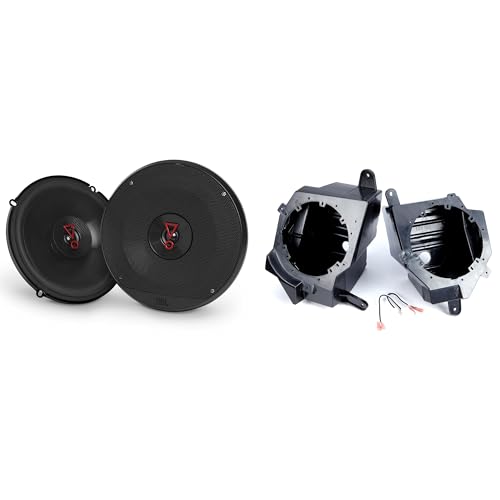 JBL Stage3627AM Stage3 6-1/2" Two-Way Car Audio Speakers - with Grills - w/Speaker Pods -Compatible with Wrangler JL 2018-UP, Gladiator 2020-UP