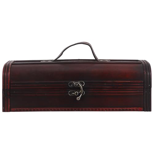 Coffret à vin ancien en bois véritable pour bouteille de prestige