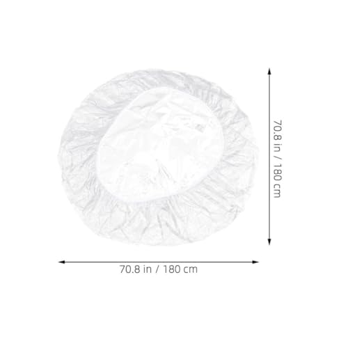 Mantel elástico redondo antimanchas de PVC para proteger mesas de madera 8