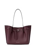 Michael Kors Women's Emilia Large Tote, Oxblood/Pebbled Leather, One Size